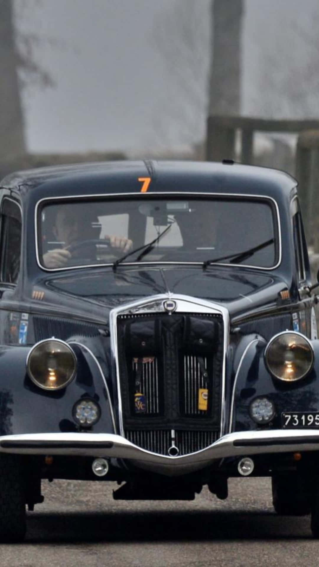 Vintage Lancia Aprilia Etunäkymä Taustakuva