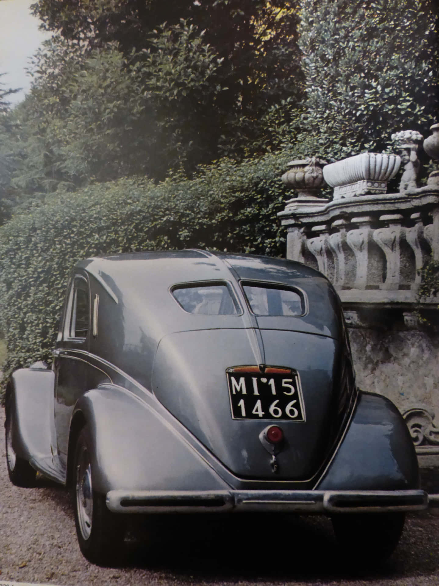 Vintage Lancia Aprilia Geparkeerd Achtergrond