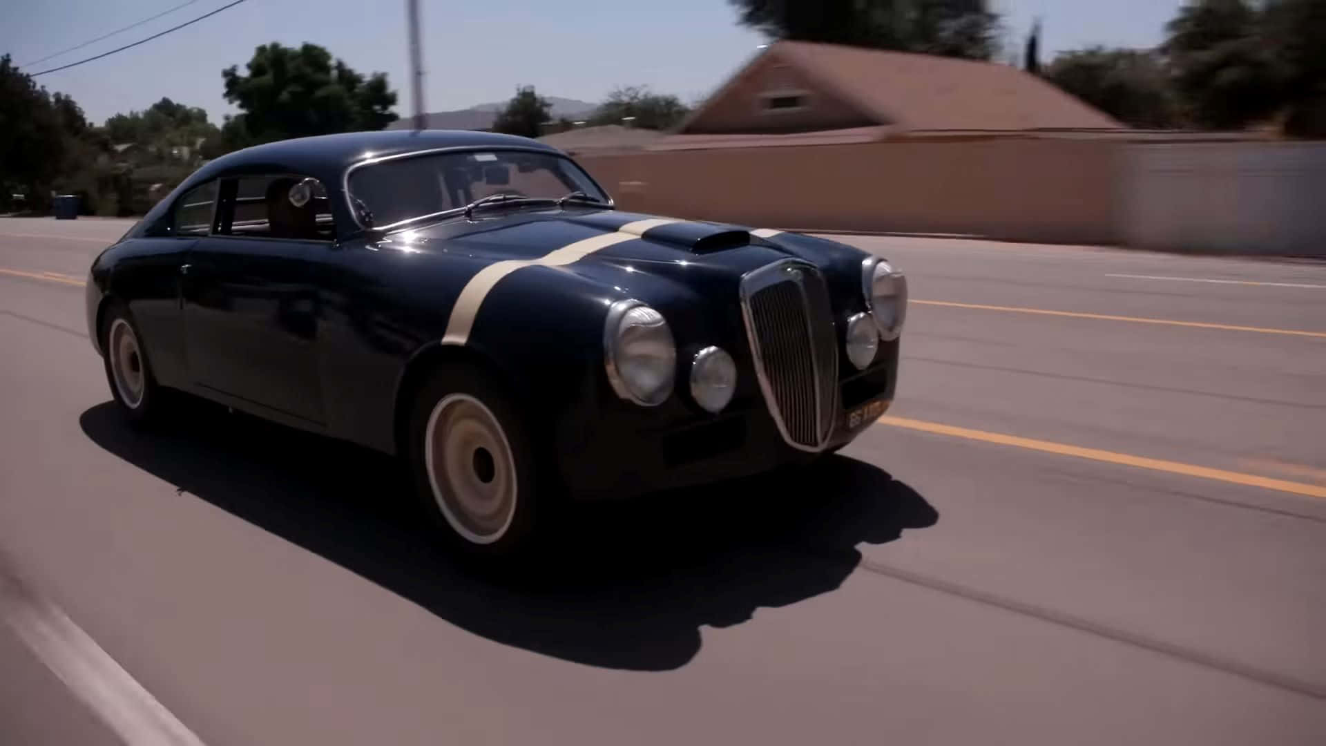 Vintage Lancia Aurelia B20 Gt Tiellä Taustakuva