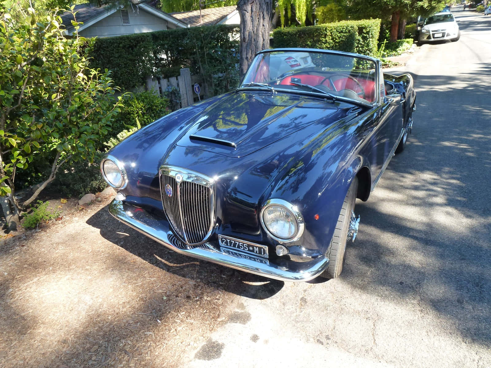 Vintage Lancia Aurelia Convertible Geparkeerd Achtergrond