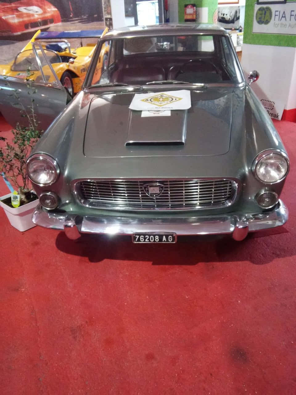 Vintage Lancia Flaminia Tentoonstelling Achtergrond