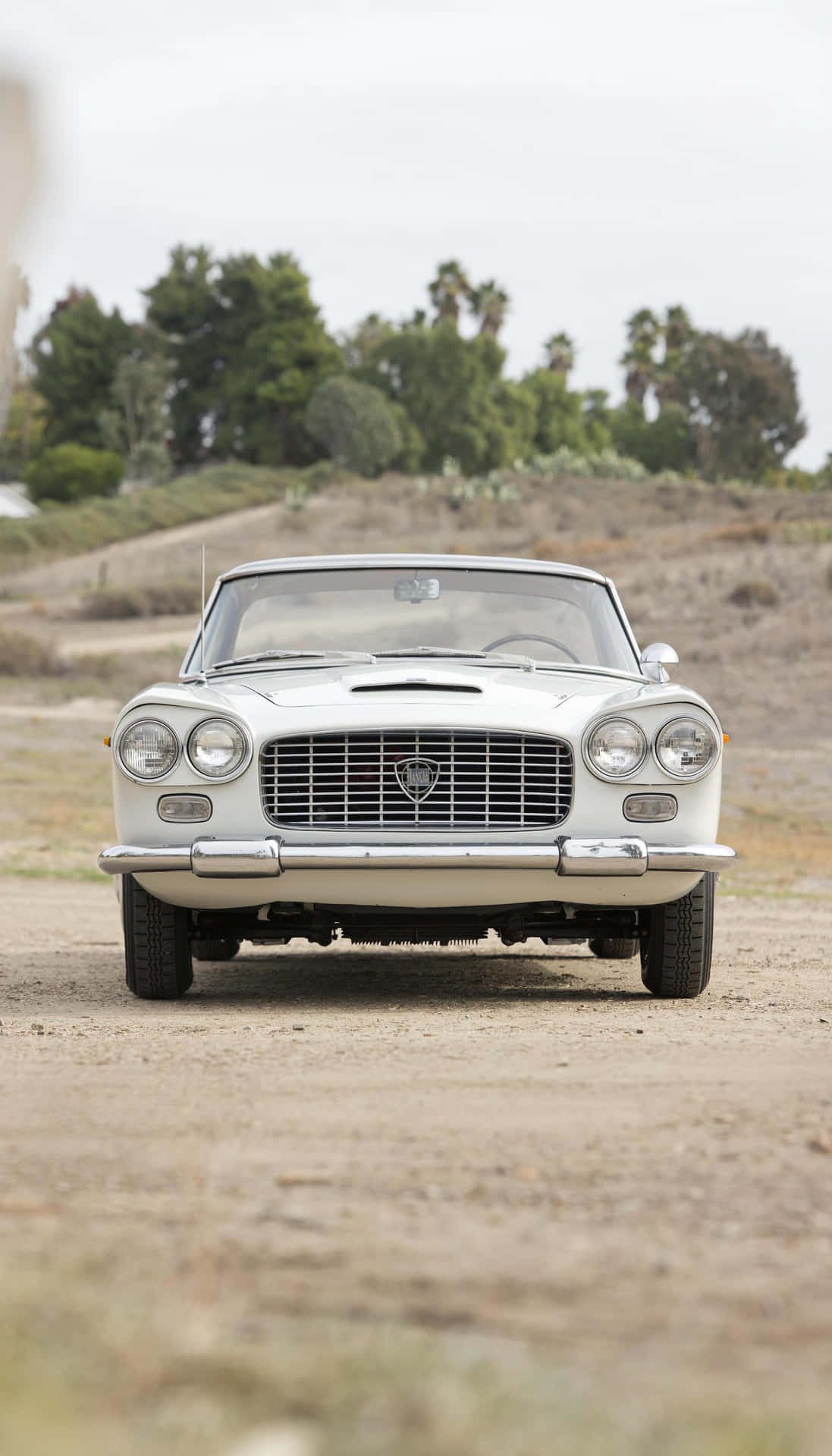 Vintage Lancia Flaminia Etuviisto Taustakuva