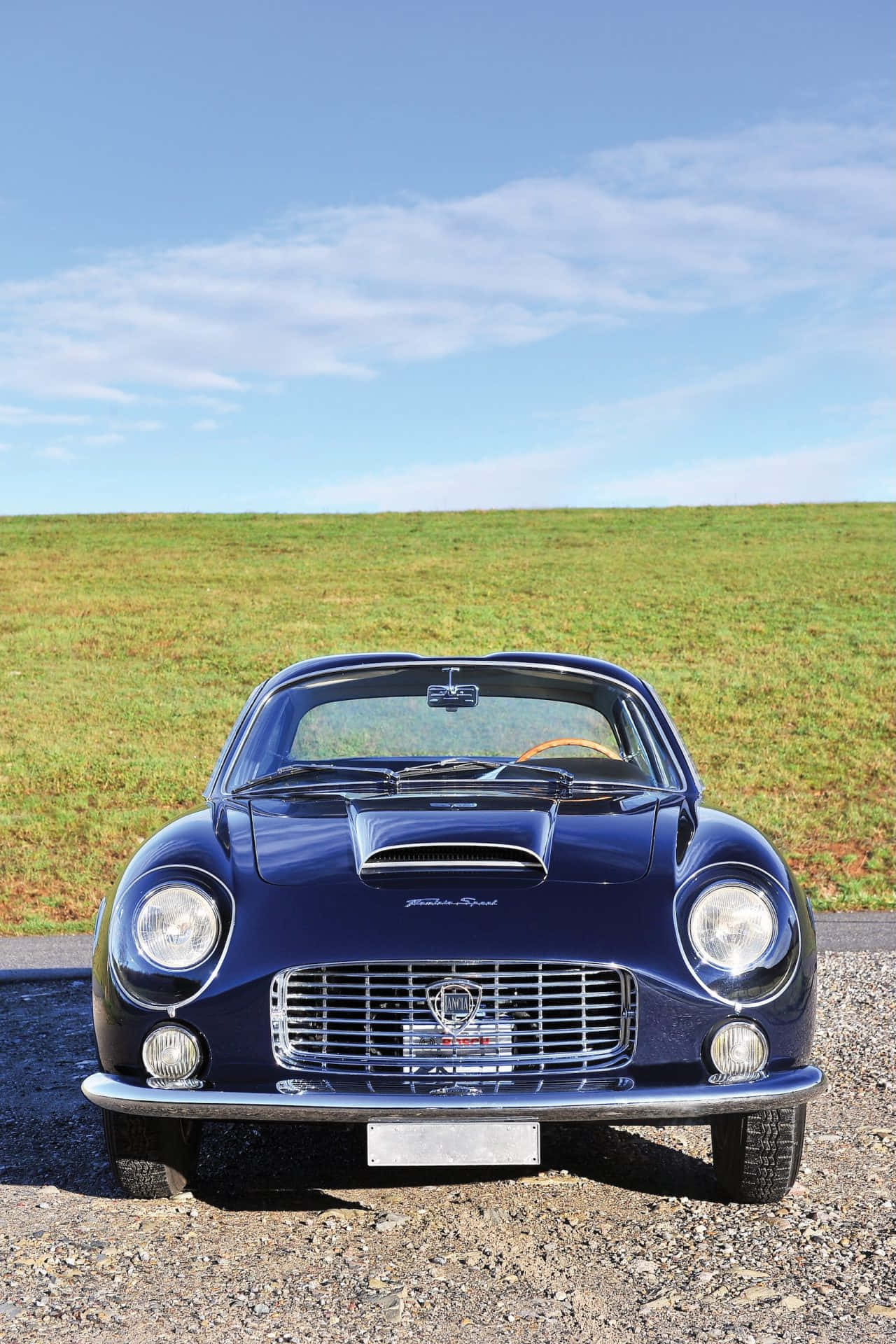 Vintage Lancia Flaminia G T Coupe Achtergrond