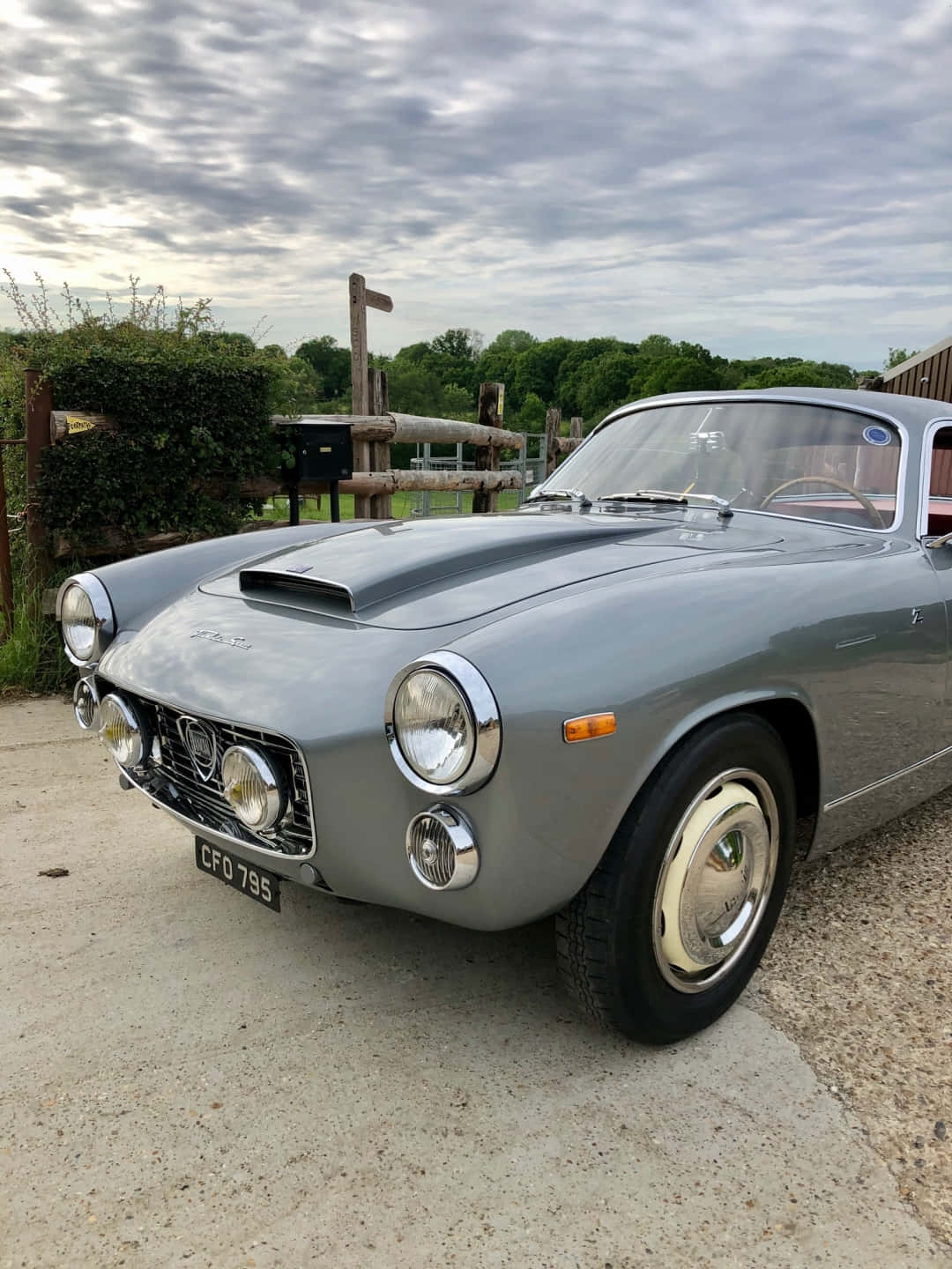 Vintage Lancia Flaminia G T Achtergrond