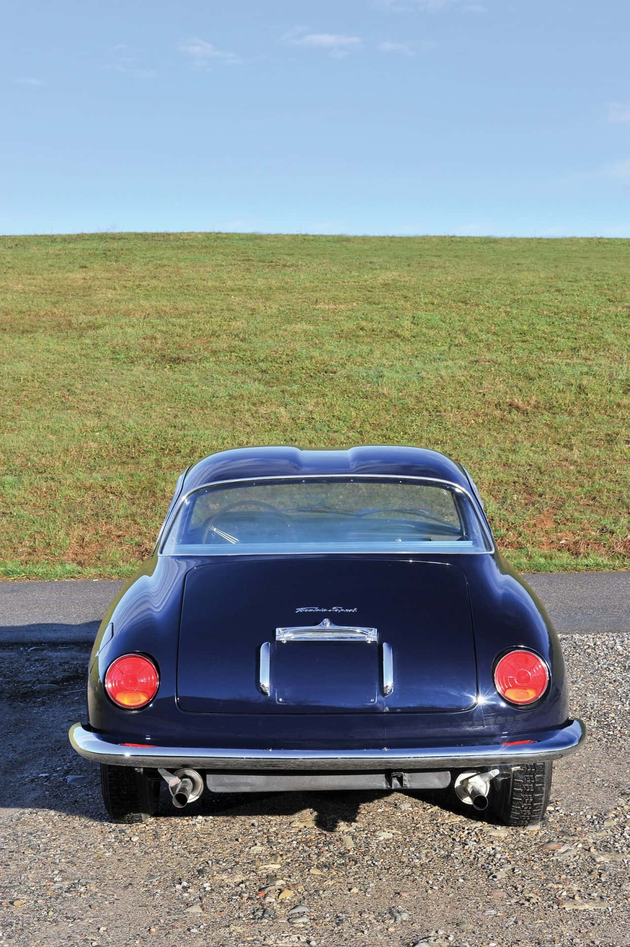 Vintage Lancia Flaminia Achteraanzicht Achtergrond