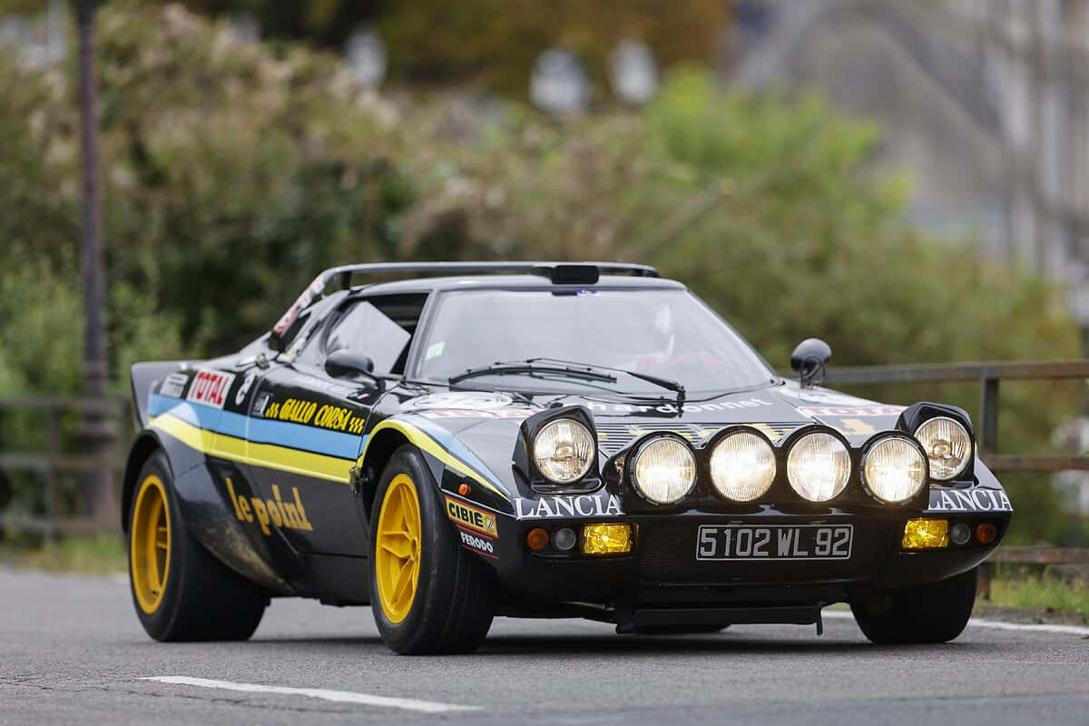 Vintage Lancia Stratos Rallybil Bakgrunnsbildet