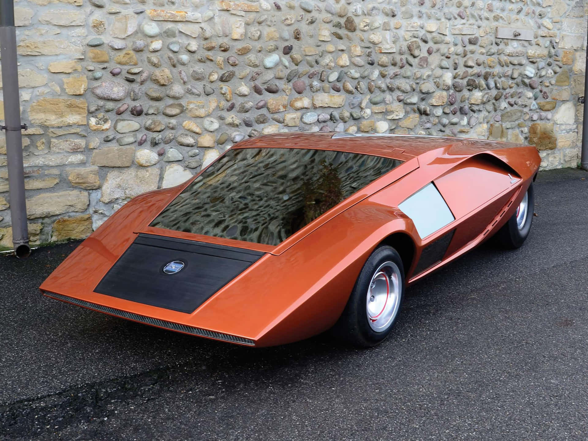 Vintage Lancia Stratos Zero Concept Auto Achtergrond