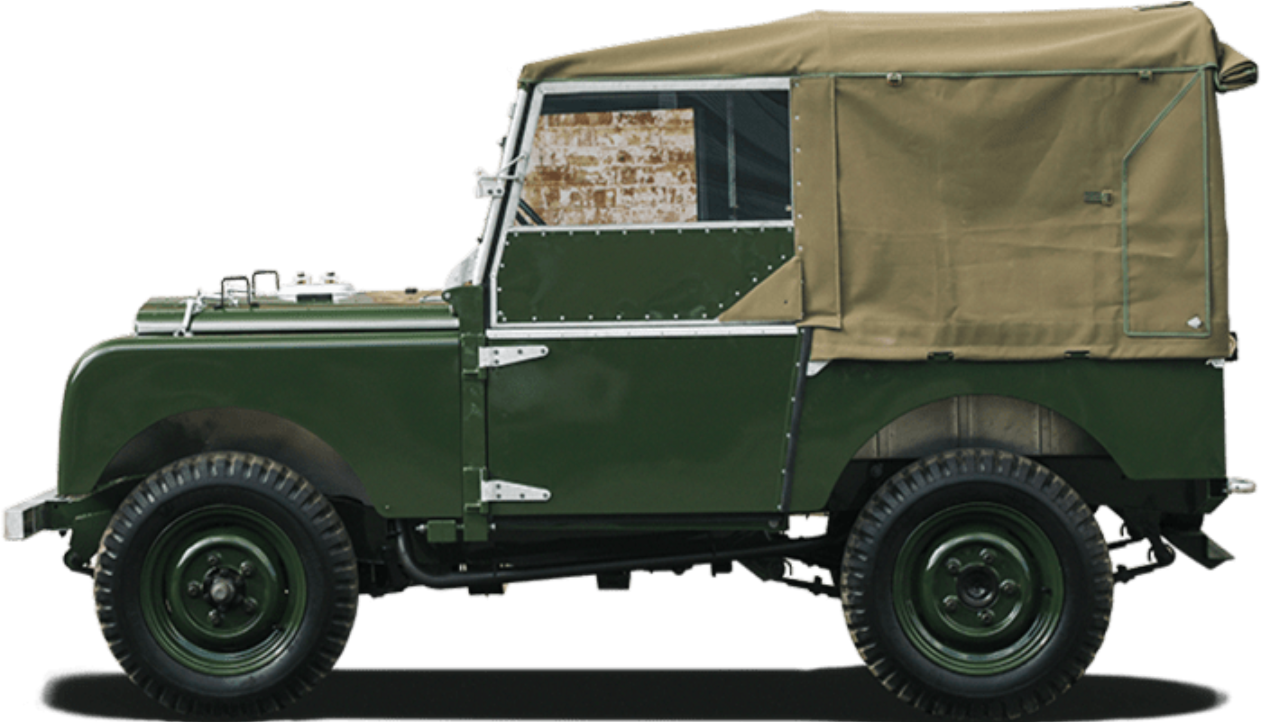 Vintage Land Rover Series Canvas Top PNG