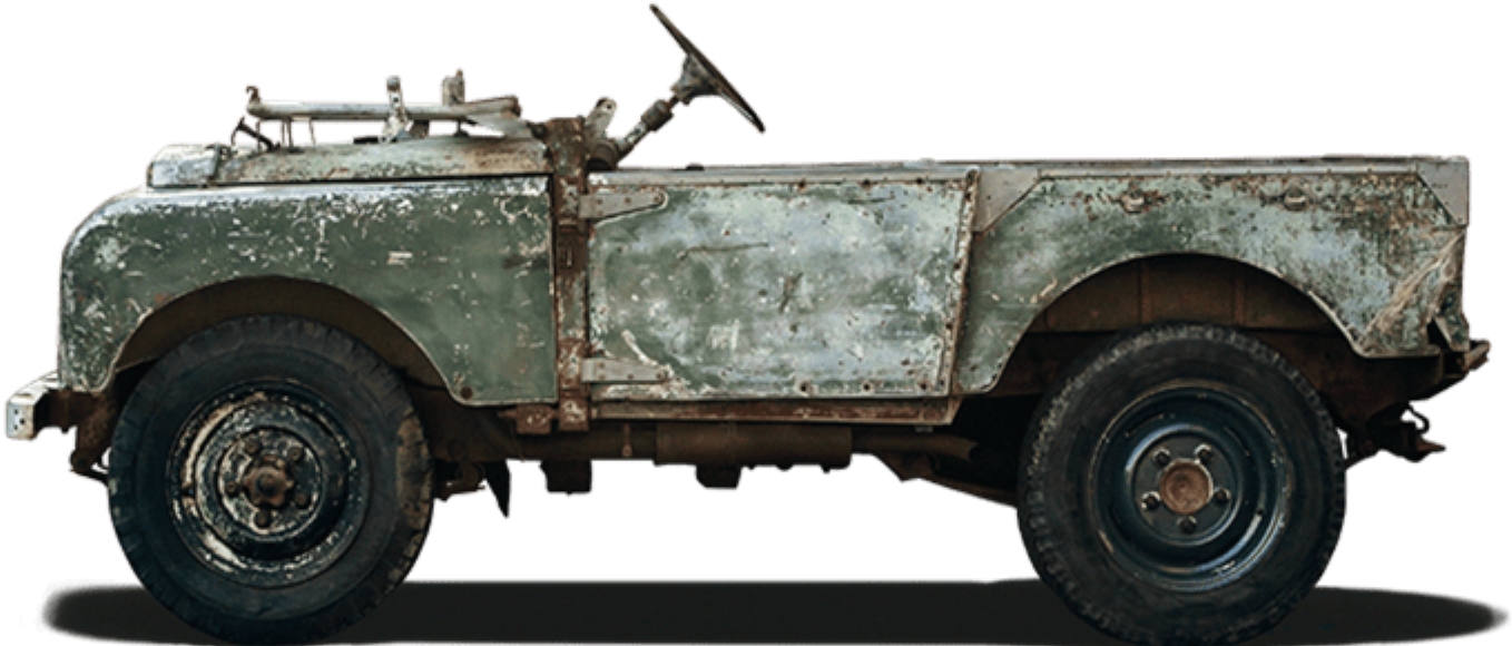 Vintage Land Rover Side View PNG