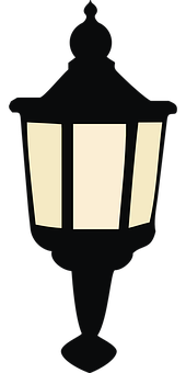 Vintage Lantern Silhouette PNG