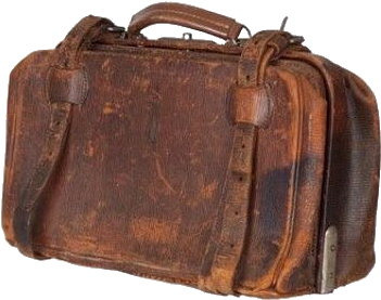 Vintage Leather Briefcase PNG