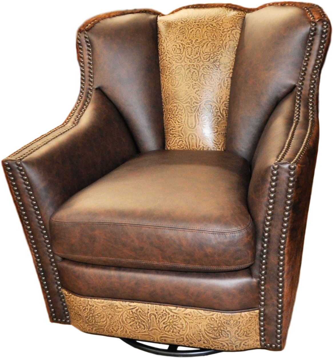 Vintage Leather Club Chair PNG