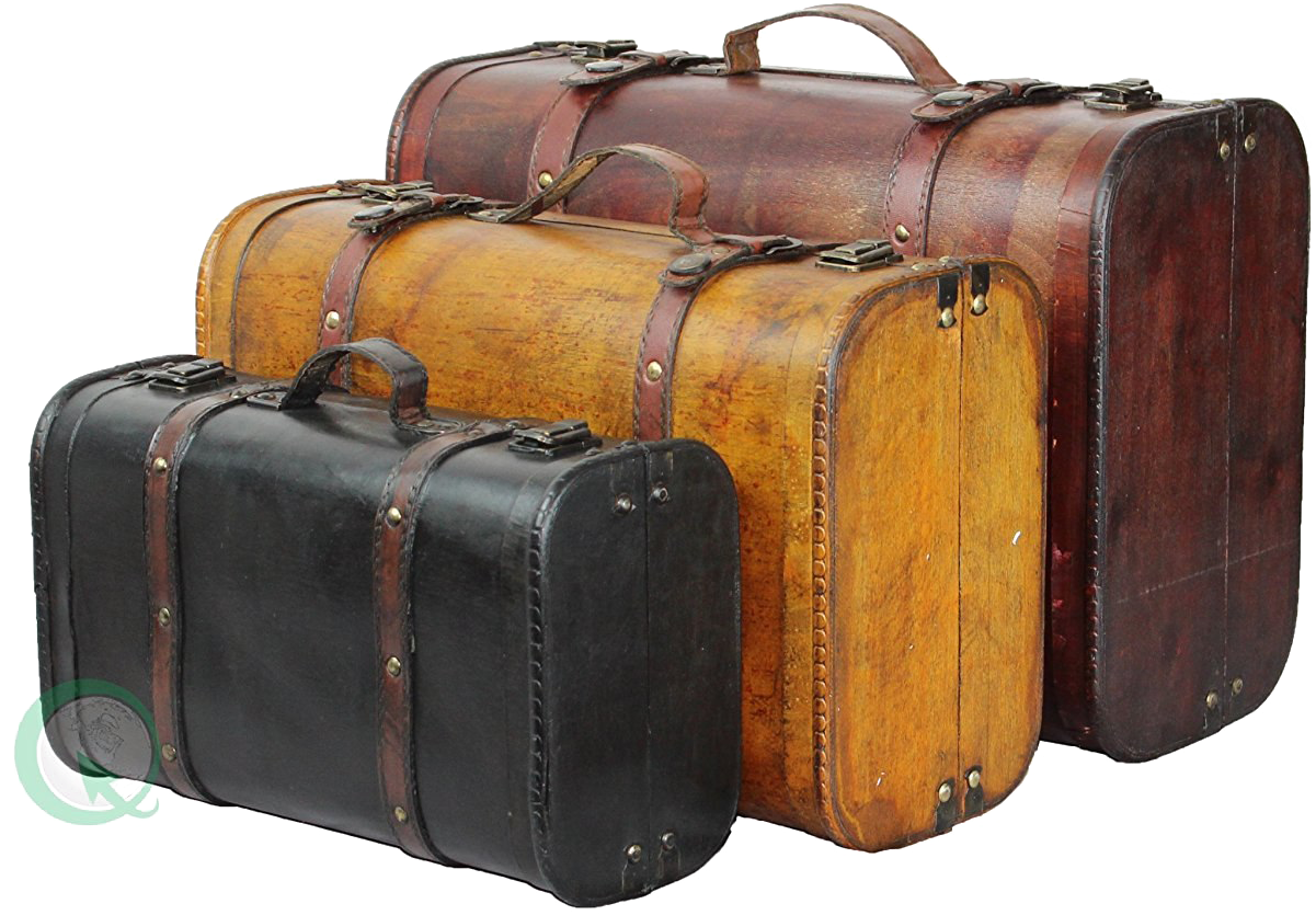 Vintage Leather Suitcases PNG