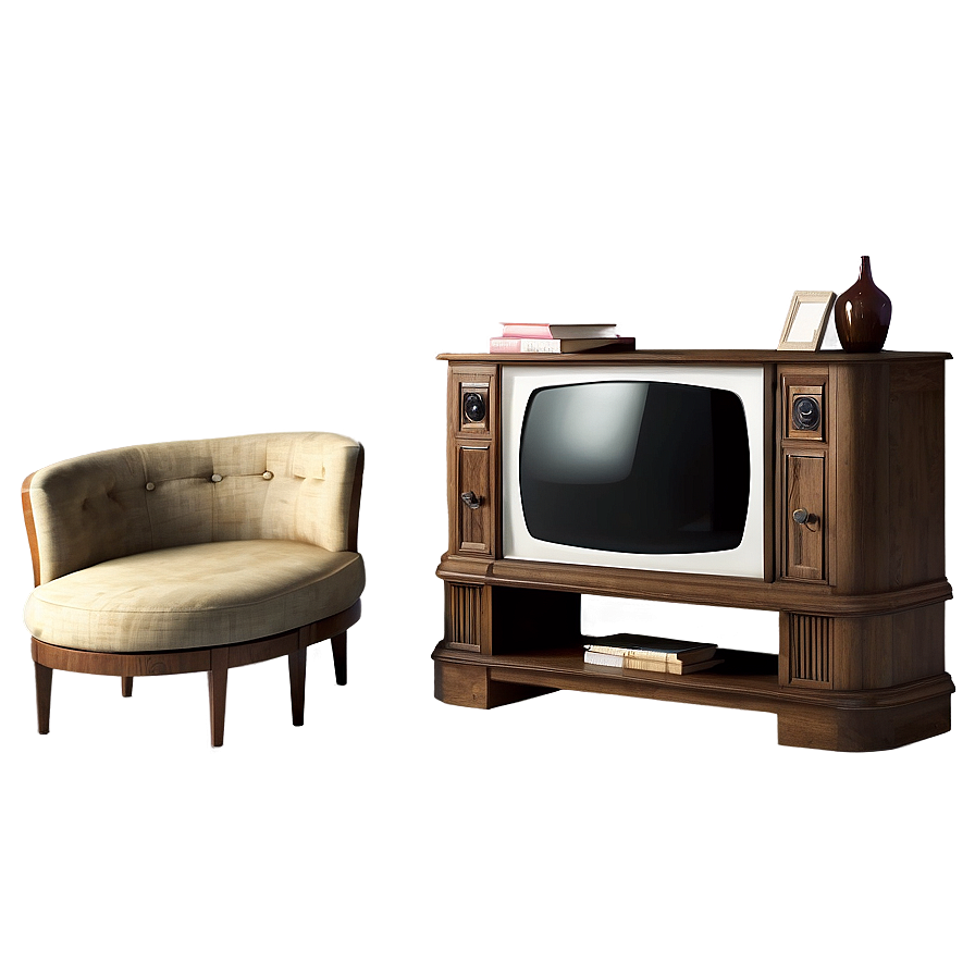 Download Vintage Living Room Tv Png 77 