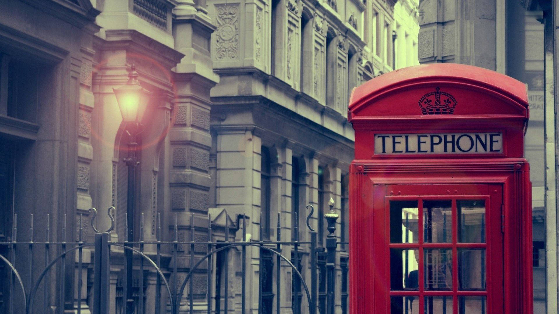 Vintage London Telephone Booth Picture