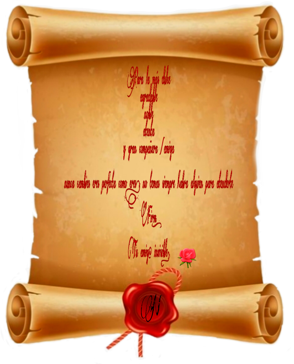 Vintage Love Letter Parchment Seal PNG