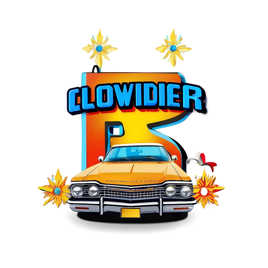 Vintage Lowrider Graphic Png Por PNG