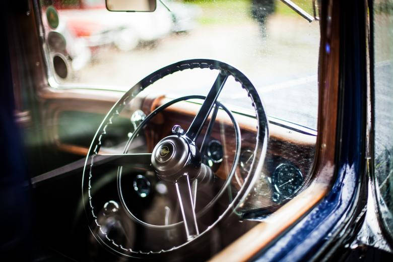 Vintage Luxury Car Through The Window Wallpaper