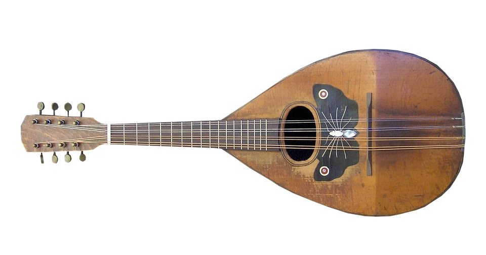 Vintage Mandolin Isolated PNG