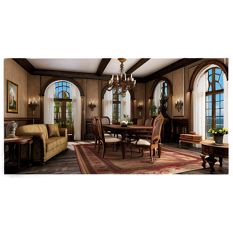 Vintage Mansion Interior Png 05242024 PNG