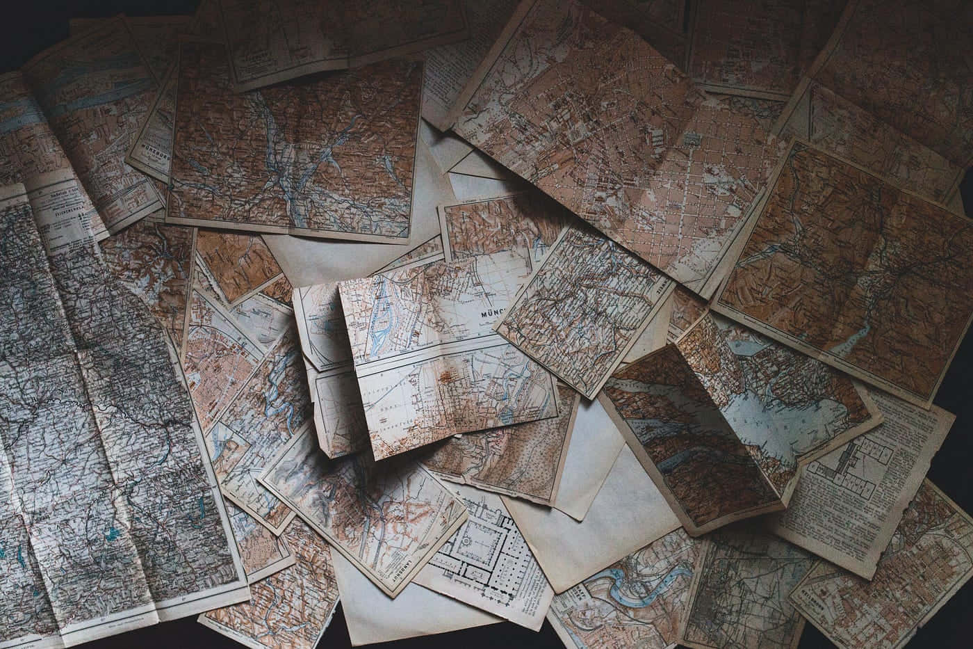 Vintage Map Collection Wallpaper