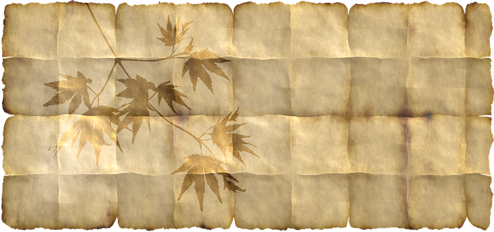 Vintage Maple Leaves Parchment Background PNG