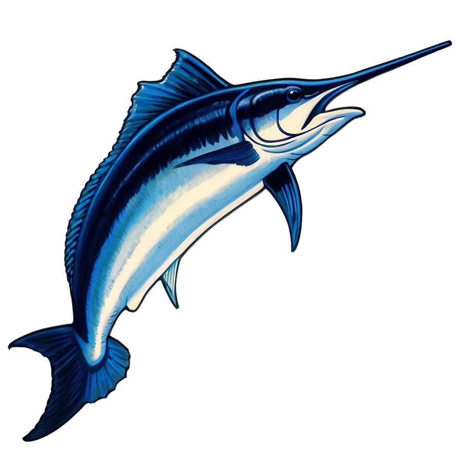 Vintage Marlin Sketch Png Bny PNG