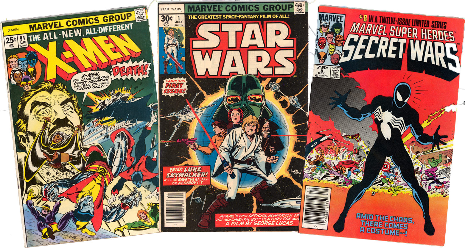 Vintage Marvel Comics Covers PNG