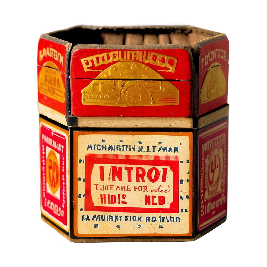 Vintage Matchbox Png Dew PNG