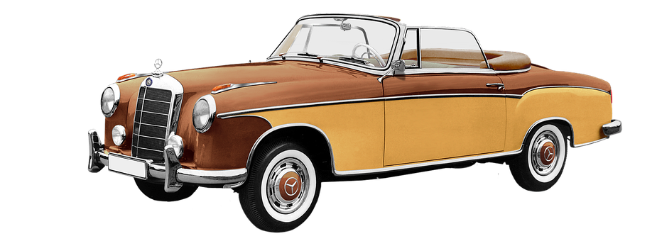 Vintage Mercedes Benz Convertible PNG