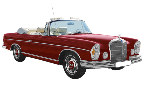 Vintage Mercedes Benz Convertible PNG