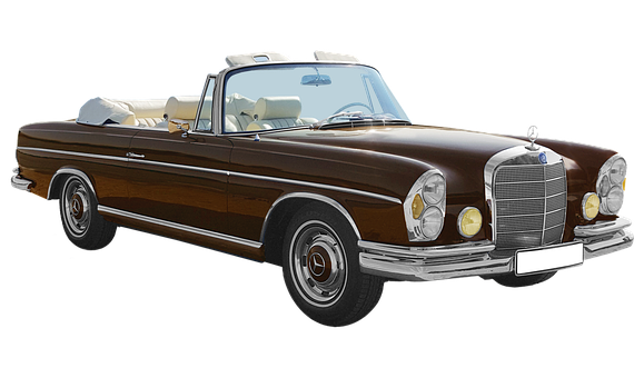 Vintage Mercedes Benz Convertible PNG