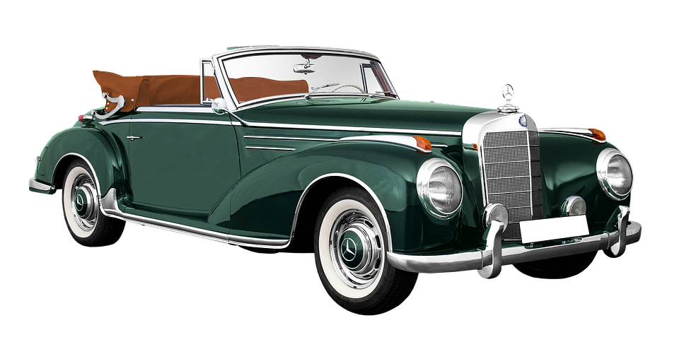 Vintage Mercedes Benz Convertible PNG