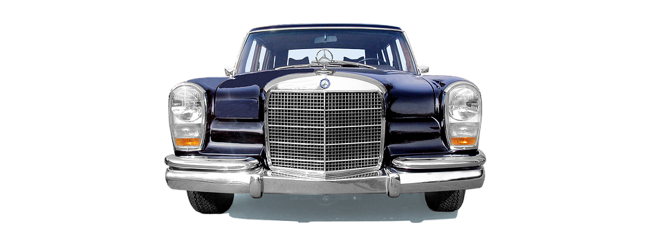 Vintage Mercedes Benz Front View PNG