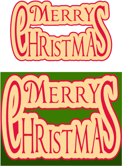 Vintage Merry Christmas Text Variations PNG