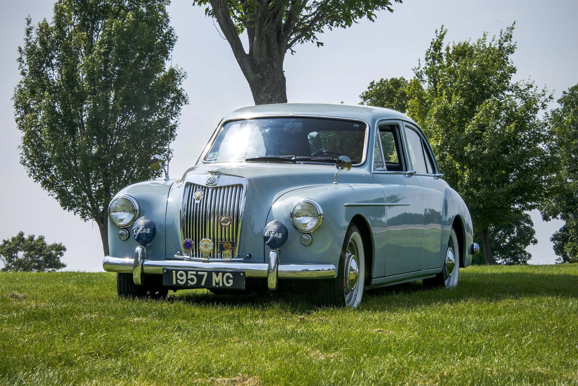 Vintage Mg Magnette In Prachtige Staat Achtergrond