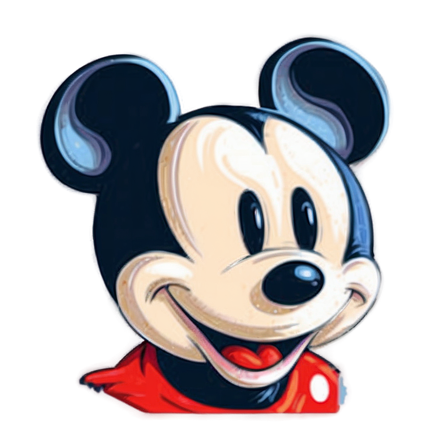 Vintage Mickey Mouse Drawing Png 05032024 PNG