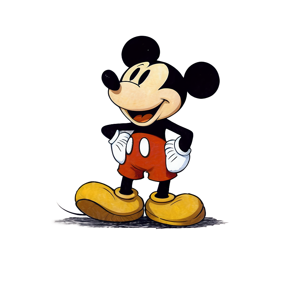 Vintage Mickey Mouse Drawing Png Dwr85 PNG