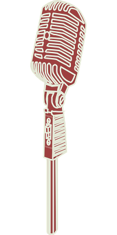 Vintage Microphone Graphic PNG