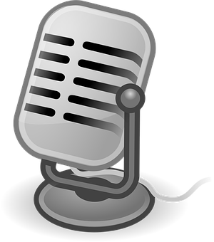 Vintage Microphone Graphic PNG