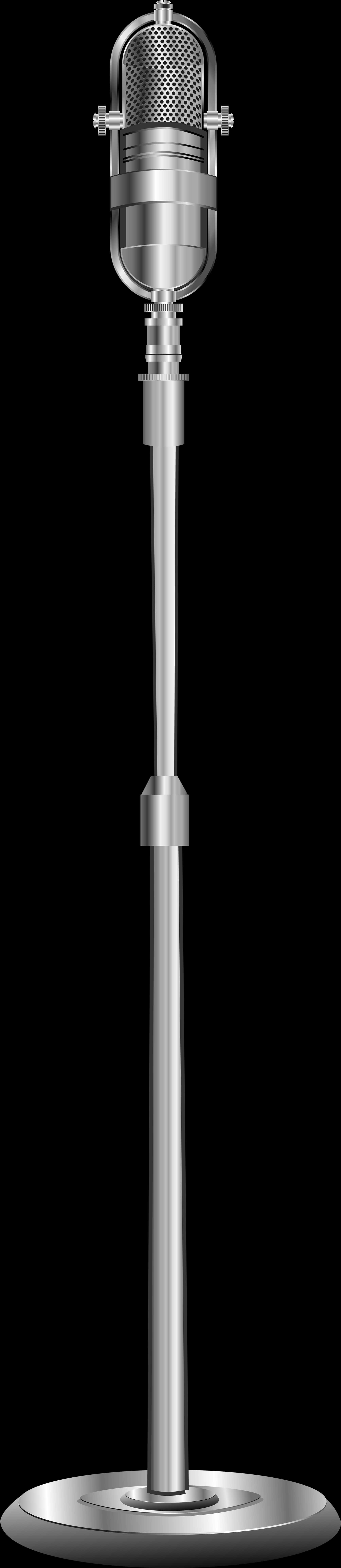 Vintage Microphone Standing Tall PNG