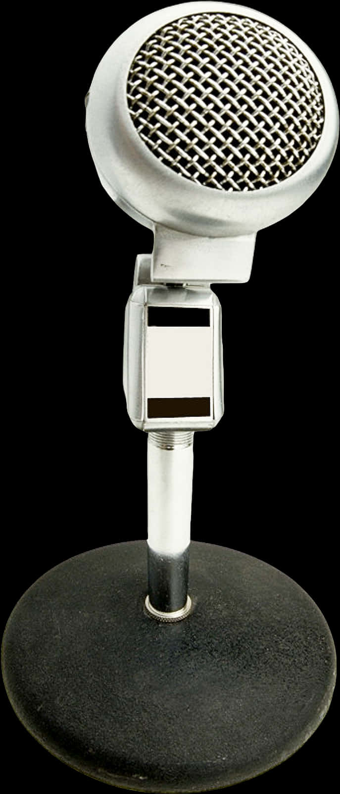 Vintage Microphoneon Stand PNG
