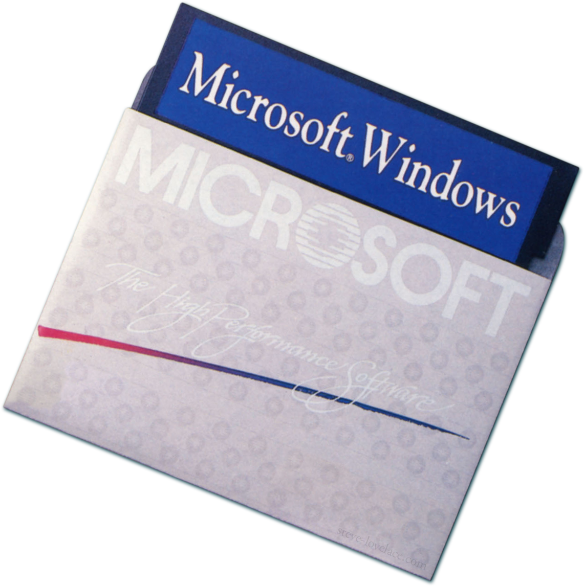 Vintage Microsoft Windows Software Box PNG