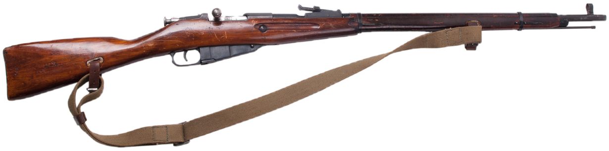 Vintage Military Riflewith Sling PNG
