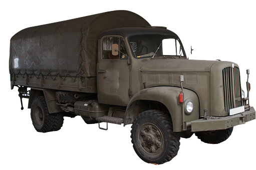 Vintage Military Truck PNG