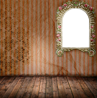 Vintage Mirrorin Empty Room PNG