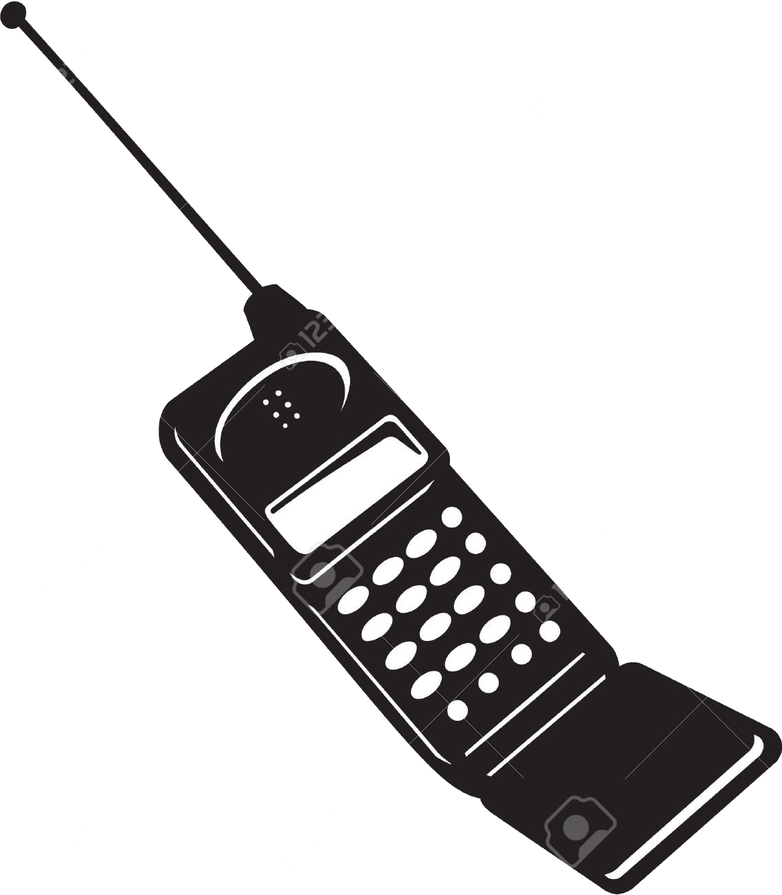 Vintage Mobile Phone Clipart PNG