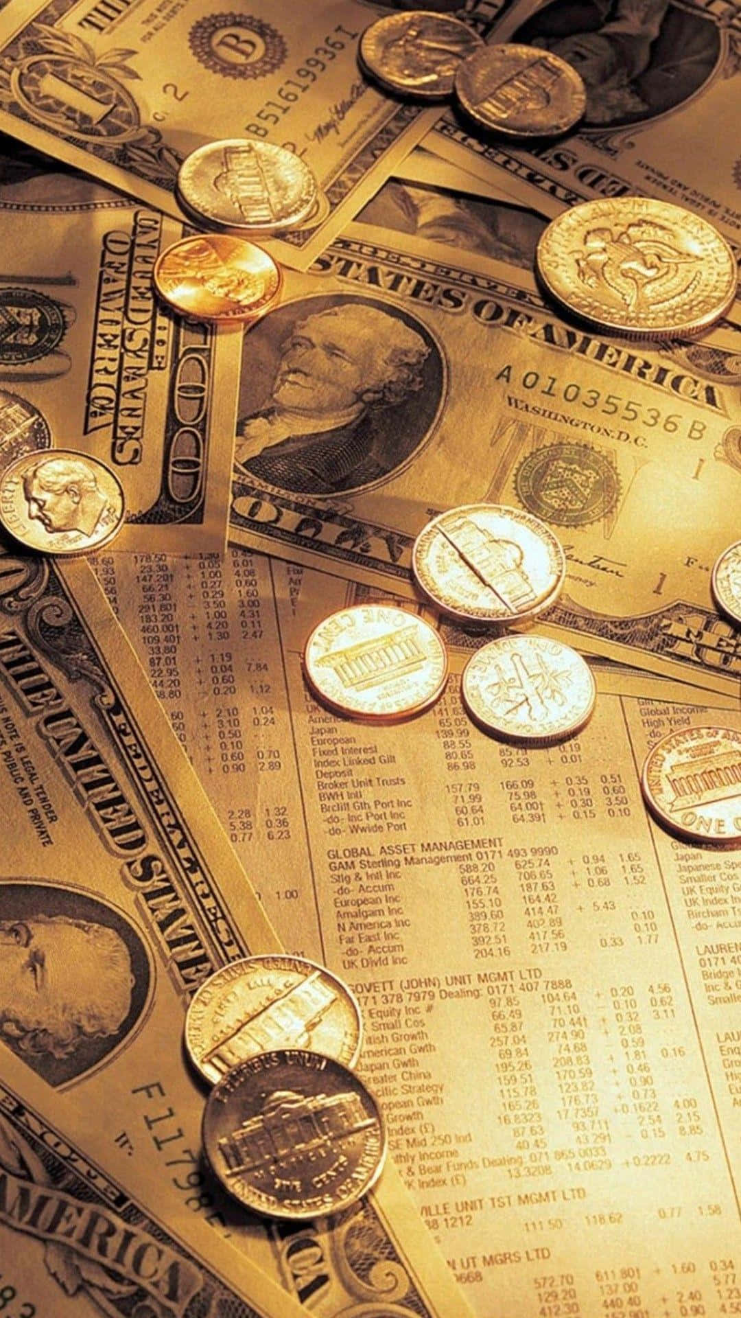 Vintage Moneyand Stocks Wallpaper