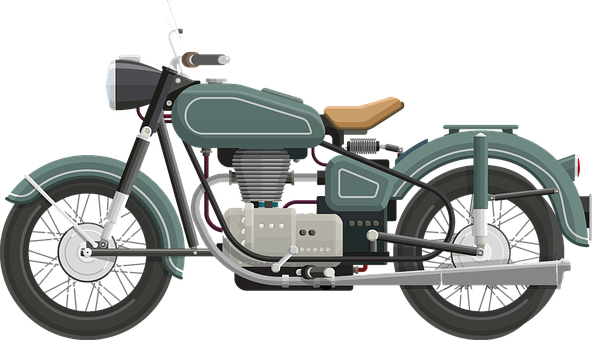 Vintage Motorcycle Illustration PNG