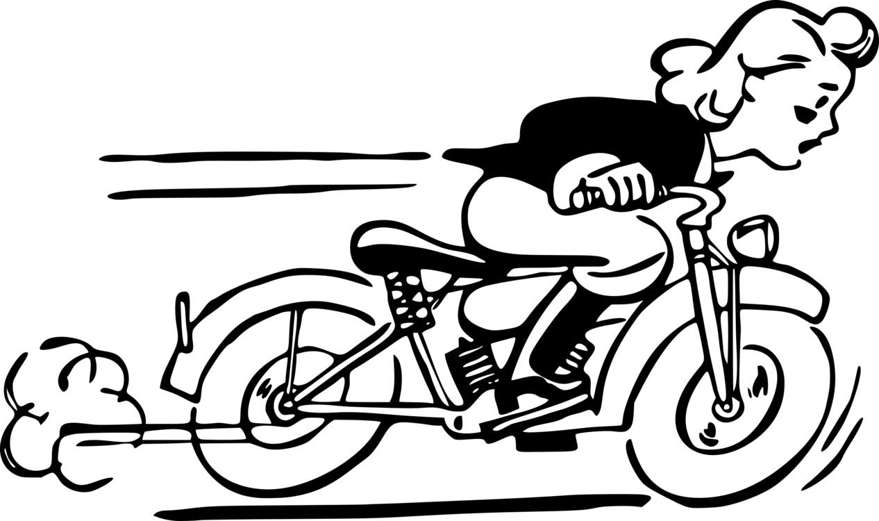 Vintage Motorcycle Rider Illustration PNG